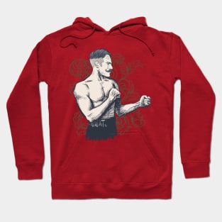 Old Vintage Hipster Bare Knuckle Fighter Hoodie